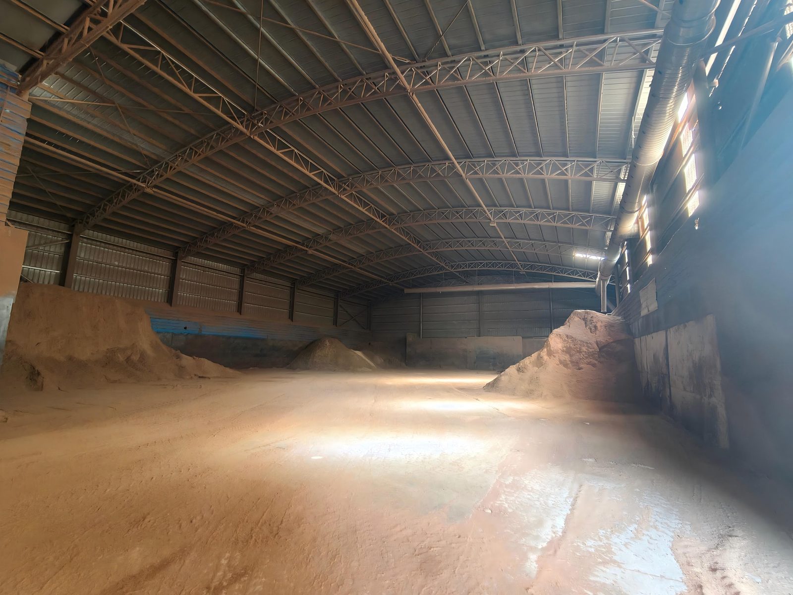 Wood fiber stockpile
